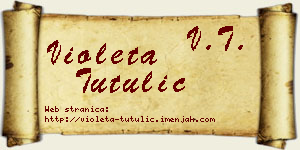 Violeta Tutulić vizit kartica